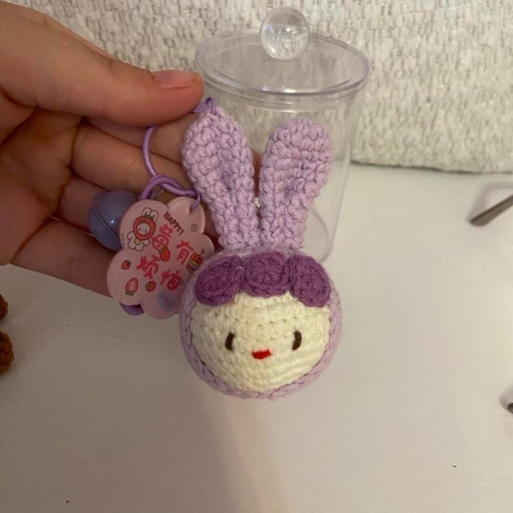 Handmade Crocheted Keychain Bunny